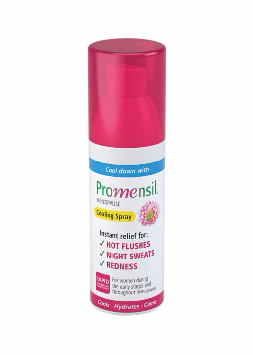 Verkoelende spray bij opvliegers en nachtelijk zweten veroorzaakt door de overgang - Promensil-Coolingspray