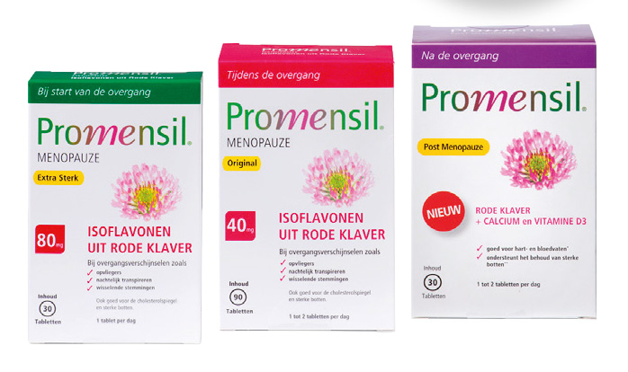 Packshot Promensil assortiment - Promensil bij overgangsklachten